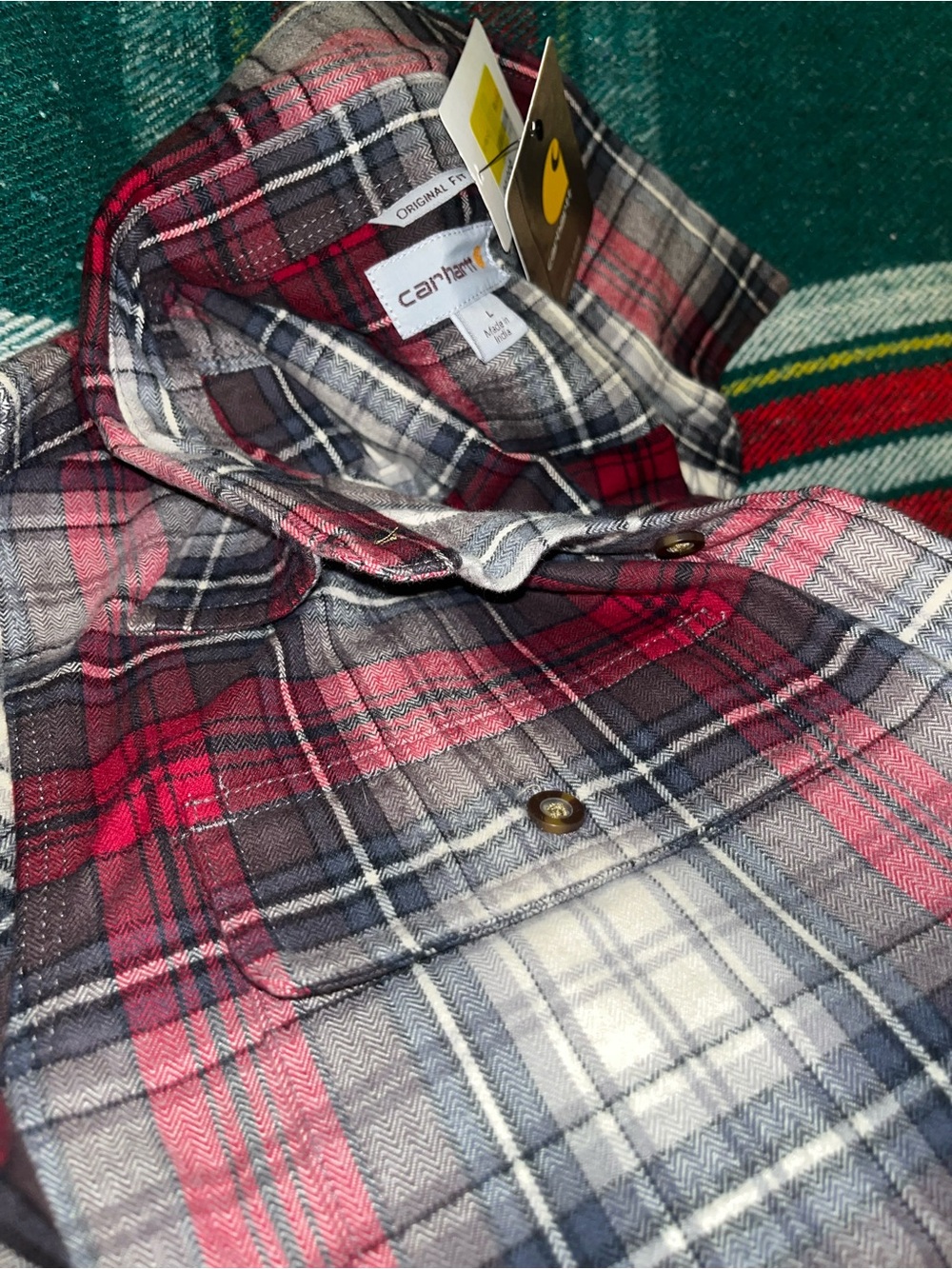 Carhart plaid flannel shirt